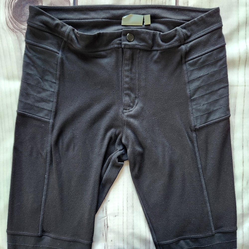 Athleta "Trailsetter Ponte Motion Moto Pant" Skinny Black | Women's Size 12 - Picture 4 of 12